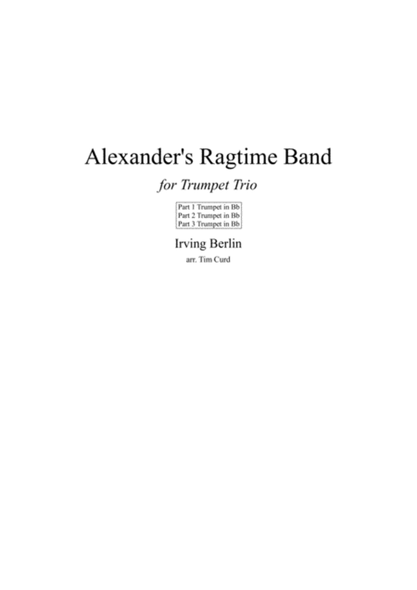 Alexander's Ragtime Band. For Trumpet Trio. image number null