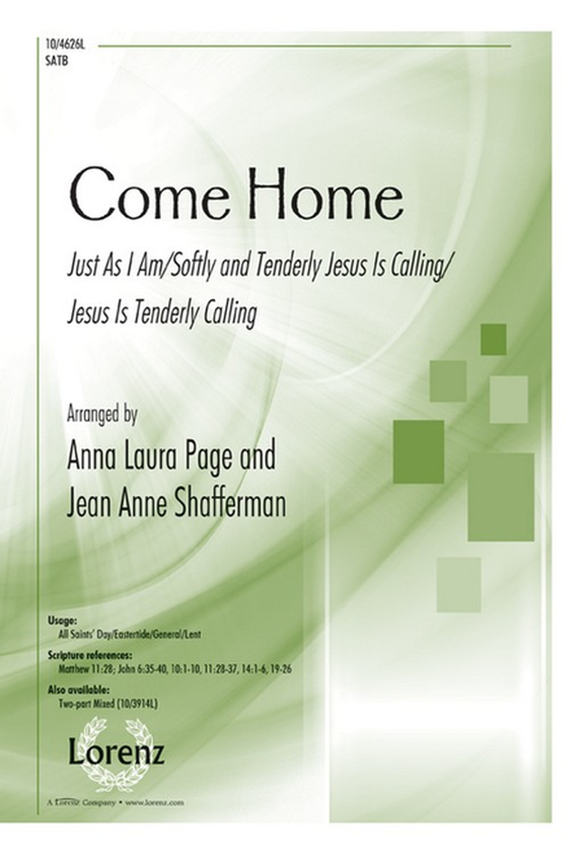 Come Home by Anna Laura Page 4-Part - Sheet Music