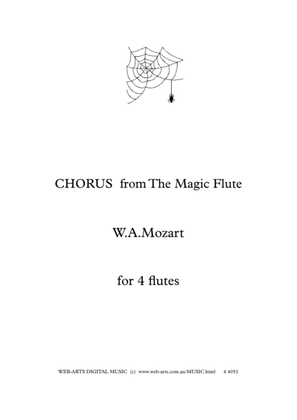 Book cover for CHORUS from The Magic Flute for 4 flutes - MOZART