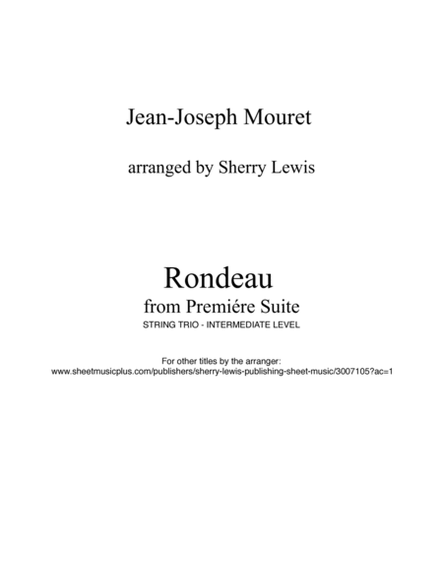 RONDEAU by Mouret, String Trio, Intermediate Level for 2 violins and cello or violin, viola and cell image number null