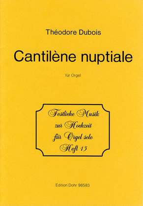 Book cover for Cantiléne Nuptiale für Orgel As-Dur
