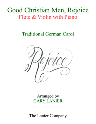 Book cover for GOOD CHRISTIAN MEN, REJOICE (Flute, Violin with Piano & Score/Part)