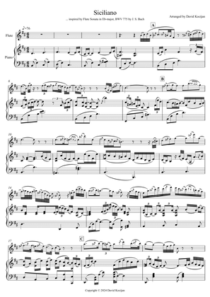 Bach: Siciliano from Flute Sonata in Eb-major (flute & piano)