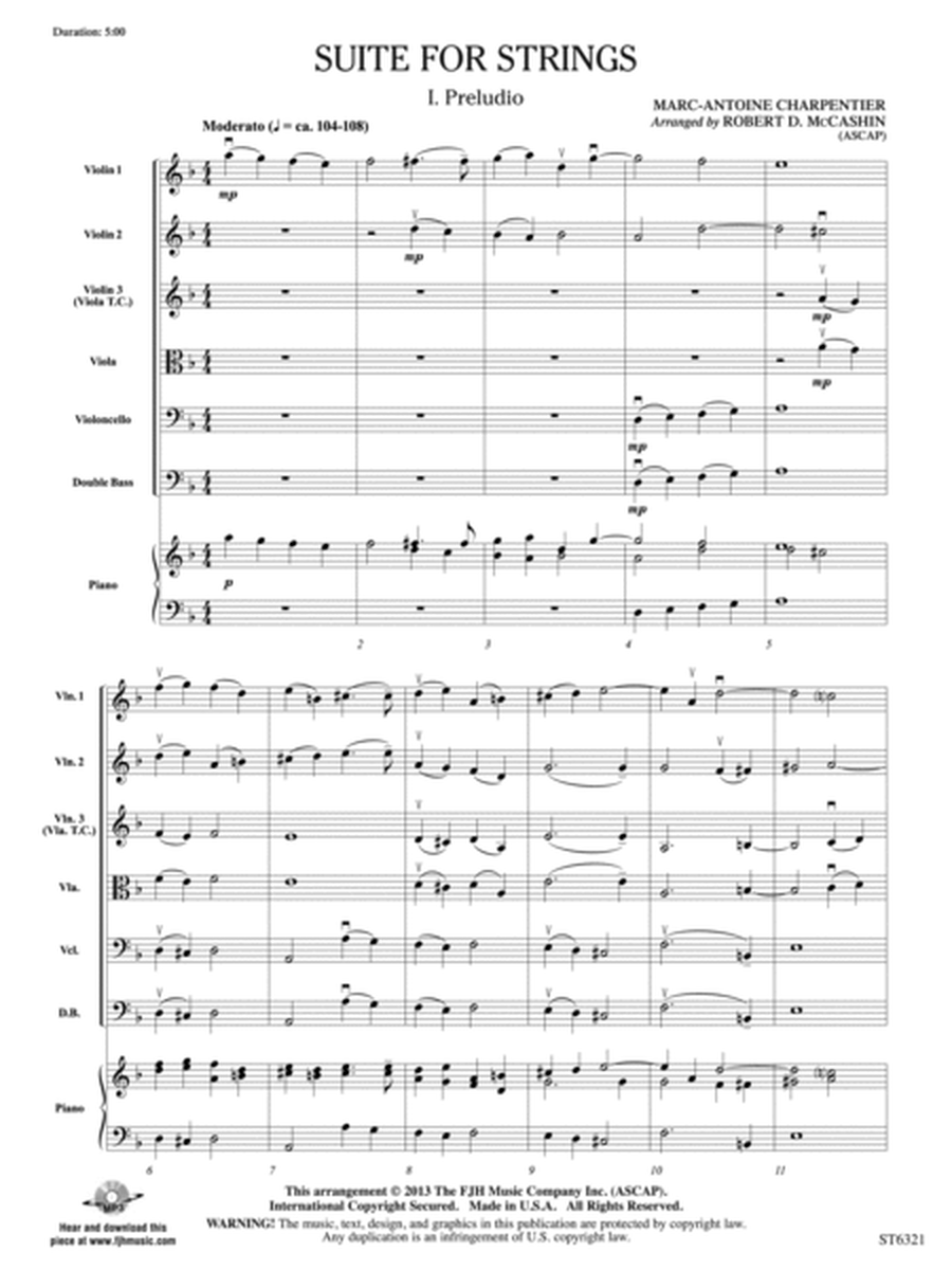Suite for Strings: Score