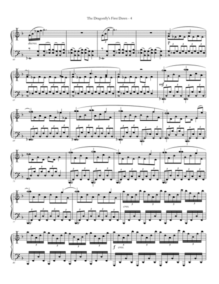 The Dragonfly's First Dawn Piano Solo - Digital Sheet Music
