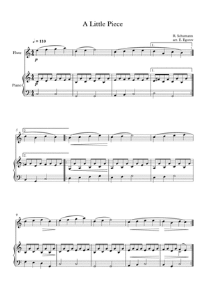 Book cover for A Little Piece, Robert Schumann, For Flute & Piano