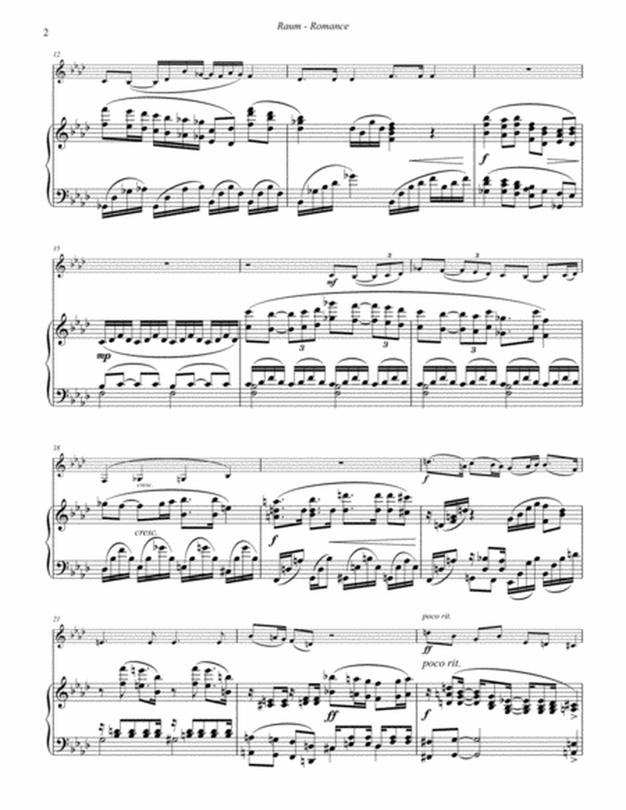 Romance for Solo Instrument with Piano accompaniment image number null