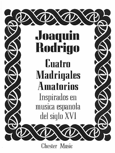 Cuatro Madrigales Amatorios Medium Voice And Piano