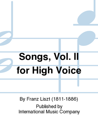 Book cover for Songs, Vol. Ii For High Voice (German)