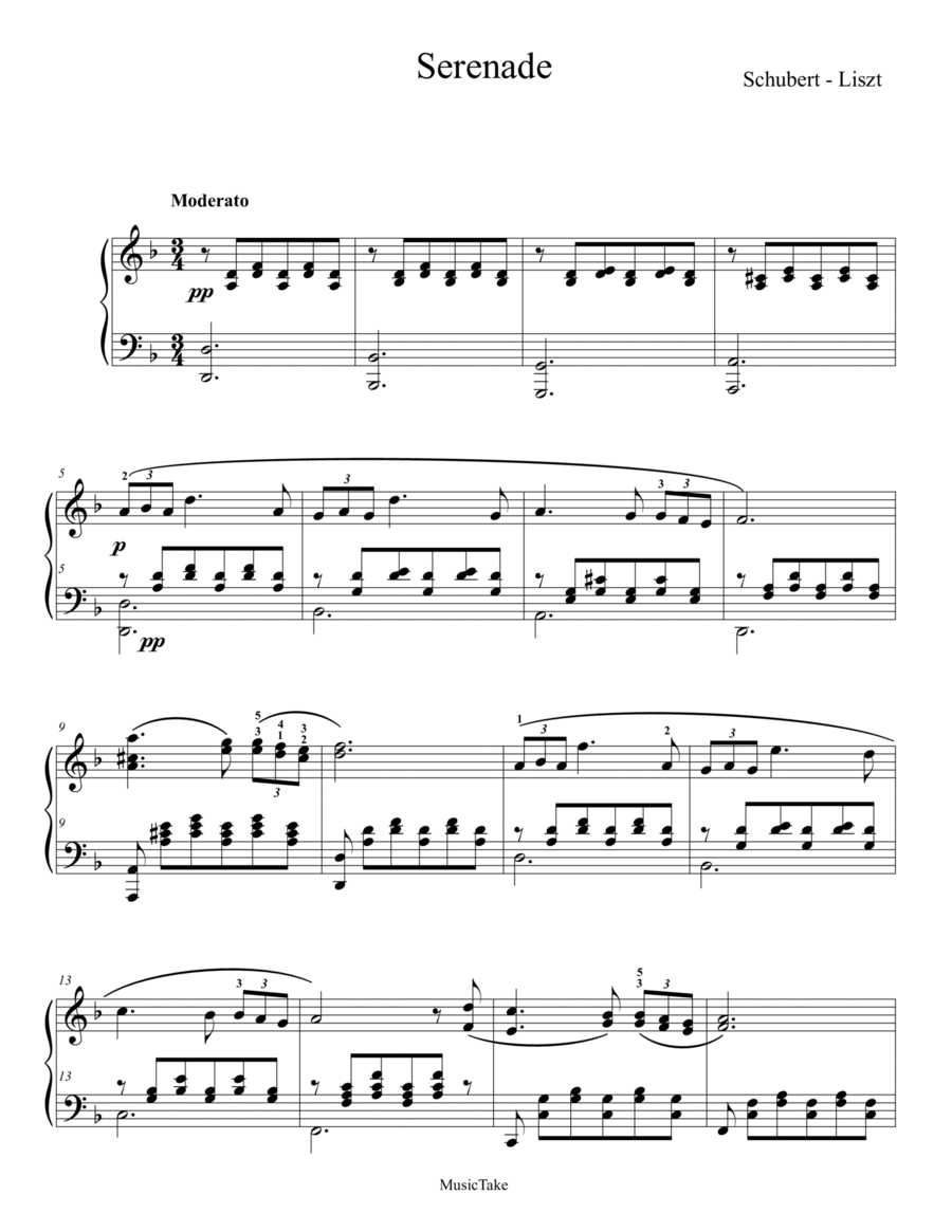 Schubert - Liszt Serenade image number null