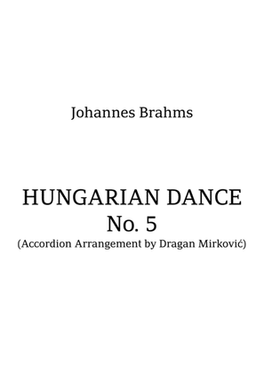 Book cover for Hungarian Dance No. 5, for Accordion