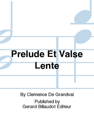 Book cover for Prelude Et Valse Lente