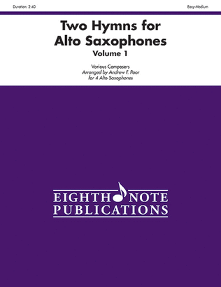 Book cover for Two Hymns for Alto Saxophones
