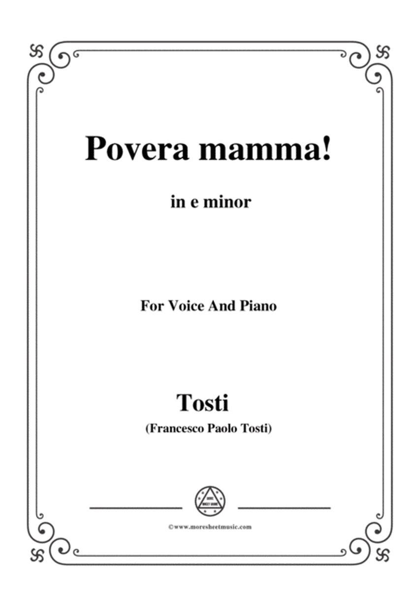 Tosti-Povera mamma! In e minor,for voice and piano image number null