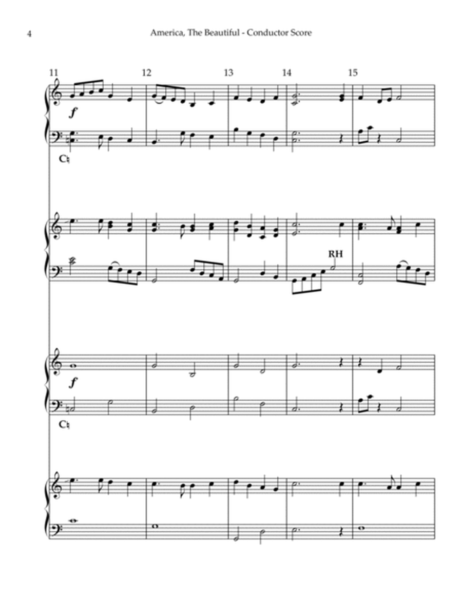 America The Beautiful, Harp Duet - Conductor Score image number null