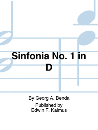 Book cover for Sinfonia No. 1 in D