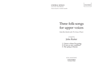 Book cover for Three folk-songs for upper voices from The Sprig of Thyme