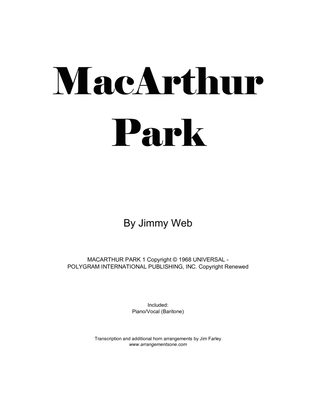 Book cover for Macarthur Park
