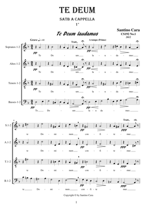 Book cover for TE DEUM - 3 movements for Choir SATB a cappella