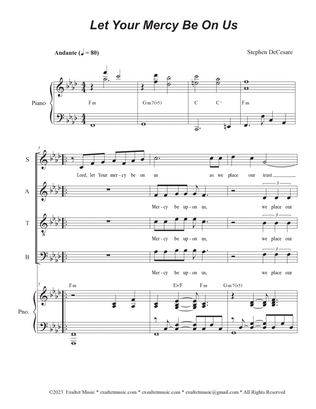 Book cover for Let Your Mercy Be On Us (Vocal Quartet - (SATB)