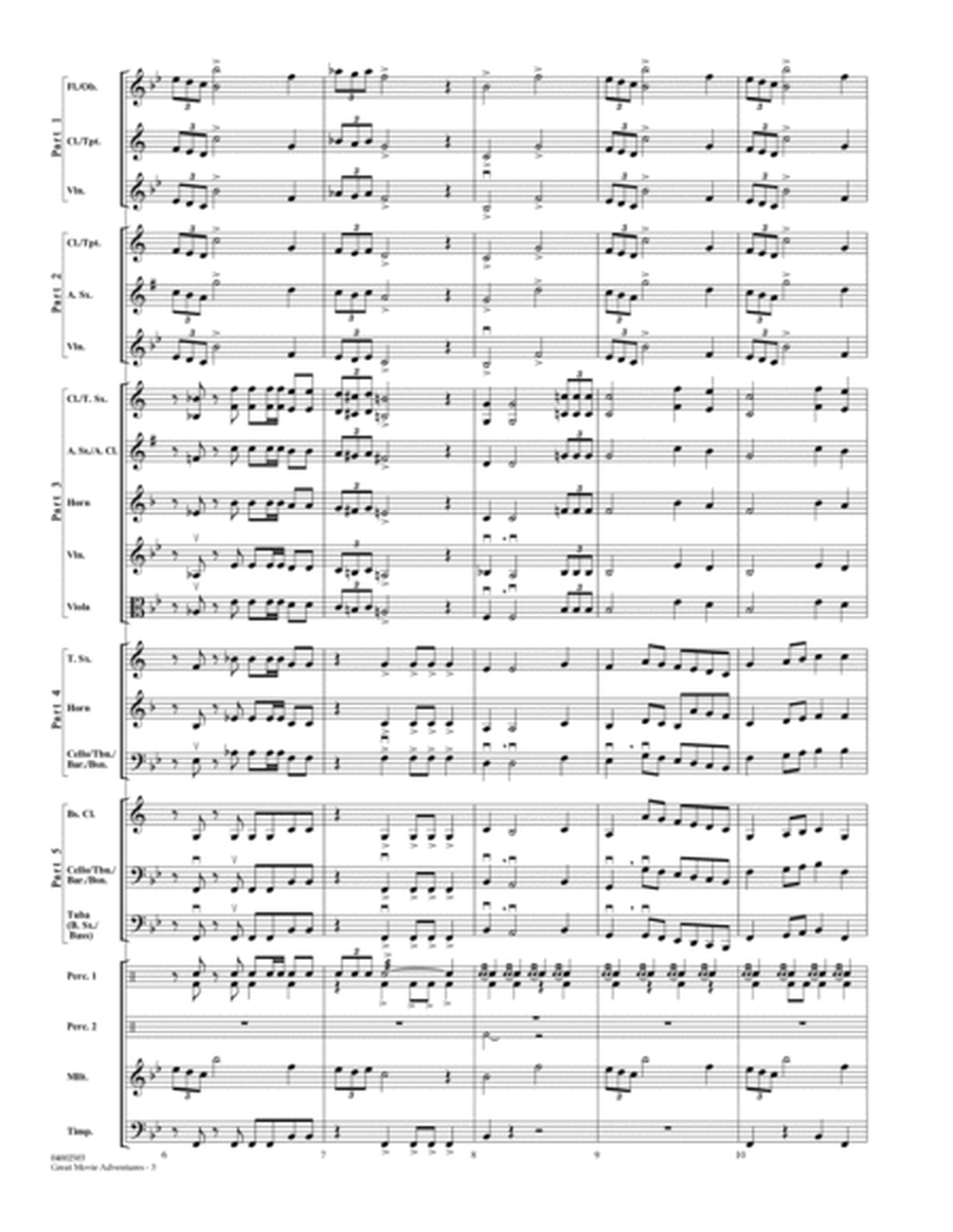 Great Movie Adventures - Conductor Score (Full Score)