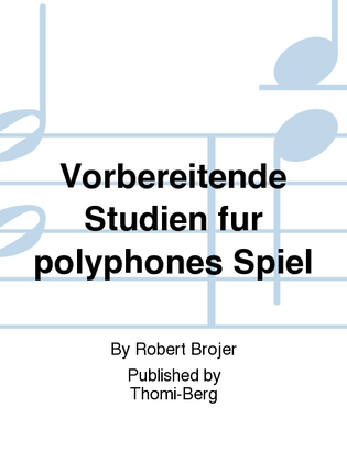 Book cover for Vorbereitende Studien fur polyphones Spiel