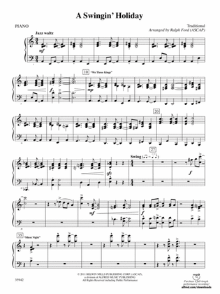 A Swingin' Holiday: Piano Accompaniment