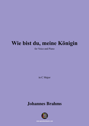 Book cover for Brahms-Wie bist du,Meine Königin in C Major,for voice and piano