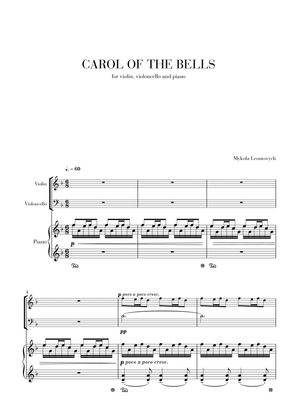 Book cover for Carol of The Bells (for Violin, Cello and Piano)
