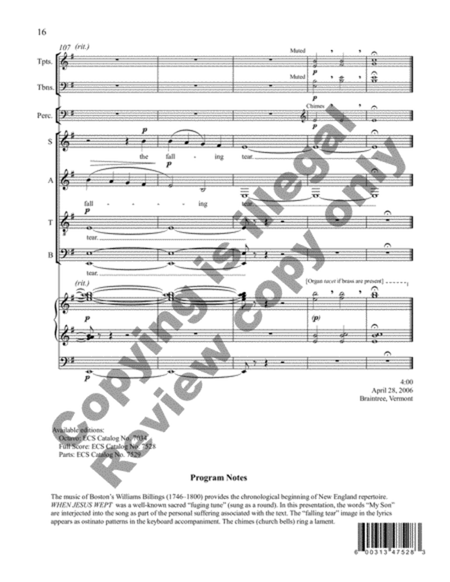 When Jesus Wept (Full/Organ Score)