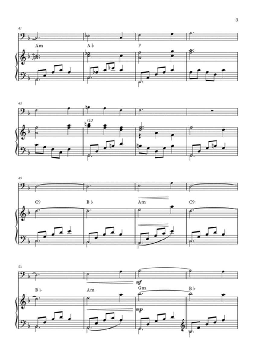 Clair de Lune - Trombone and Piano + CHORDS image number null