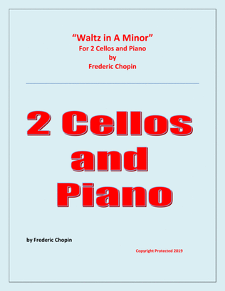 Book cover for Waltz in A Minor (Chopin) - 2 Cellos and Piano - Chamber music