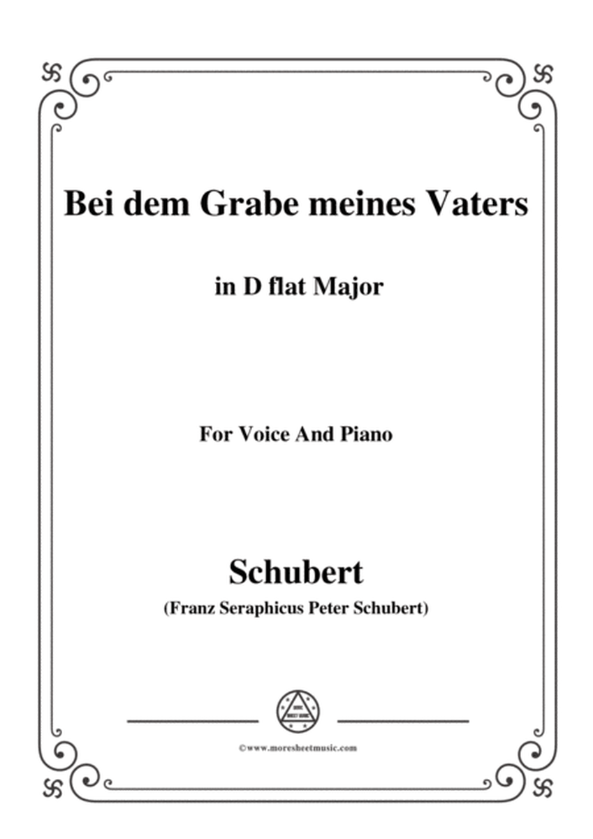 Schubert-Bei dem Grabe meines Vaters,D.469,in D flat Major,for Voice&Piano image number null