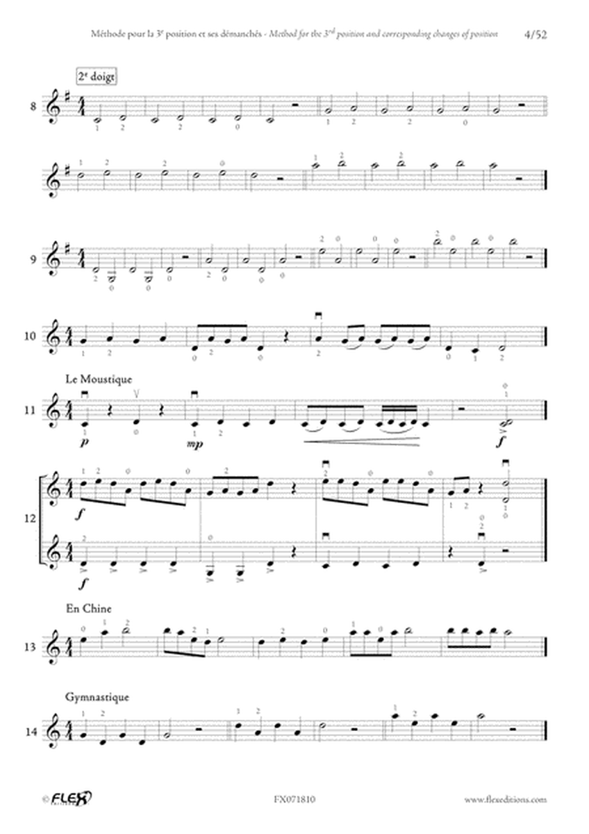 Method for the 3rd Position and Corresponding Changes of Position