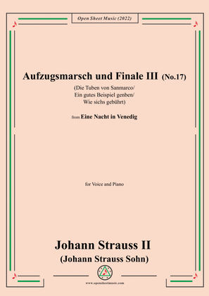 Book cover for Johann Strauss II-Aufzugsmarsch und Finale III