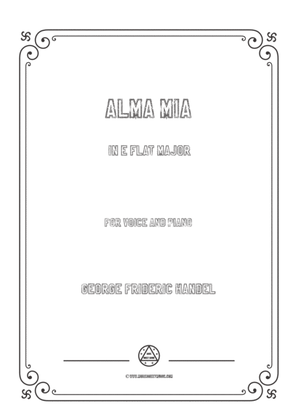 Book cover for Handel-Alma mia in E flat Major,for Voice and Piano
