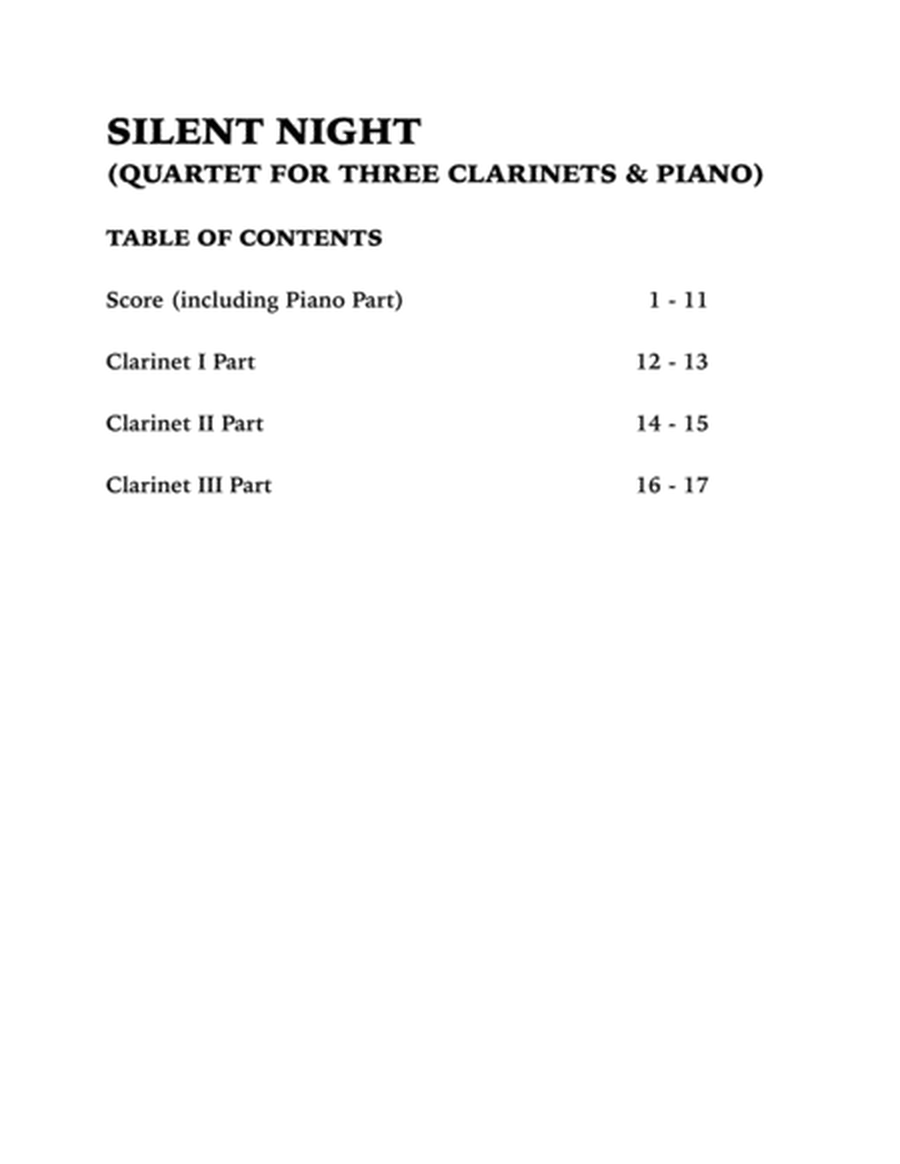 Silent Night (Quartet for Three Clarinets & Piano) image number null