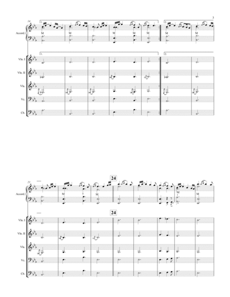 "The Flowers of The Forest" for Accordion and String Ensemble - COMPLETE SCORE AND PARTS