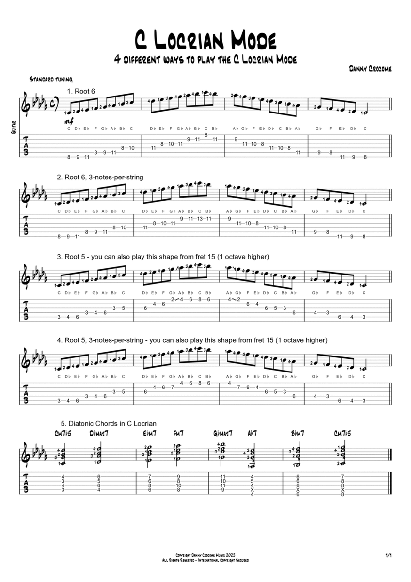 C Locrian Mode (4 Ways to Play) image number null