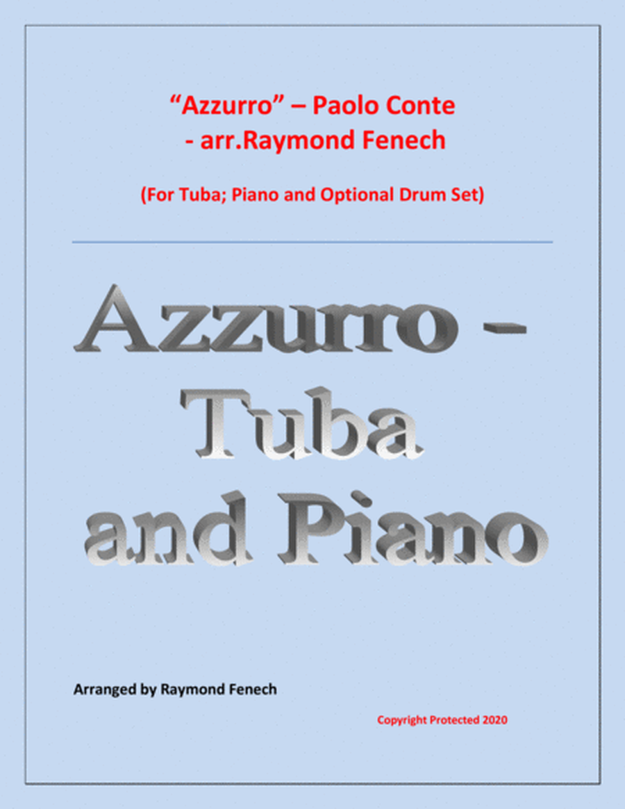 Azzurro - Tuba; Piano and Drum Set image number null