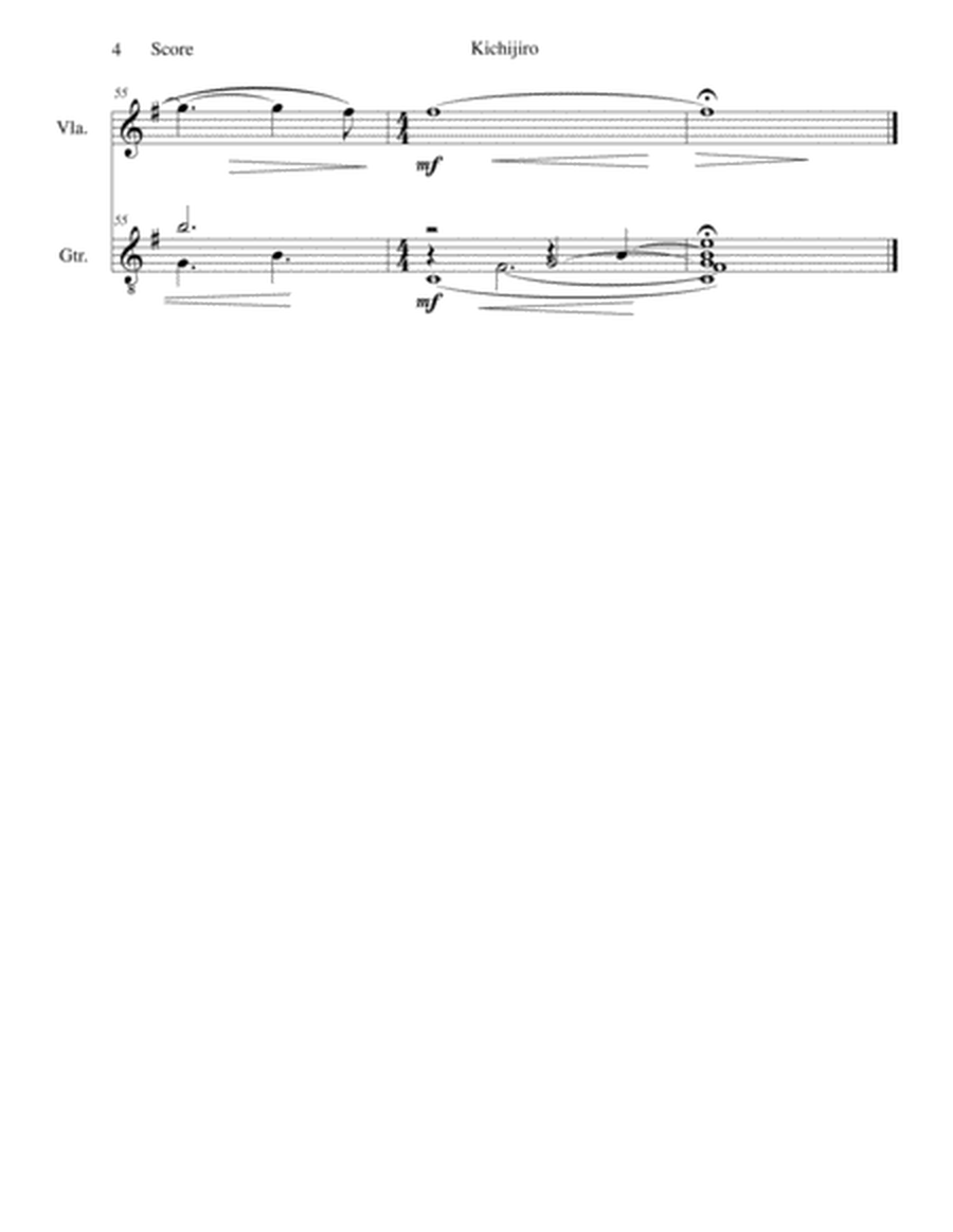 Kichijiro (inspired by the book "Silence" by Shusaku Endo) for viola and guitar image number null