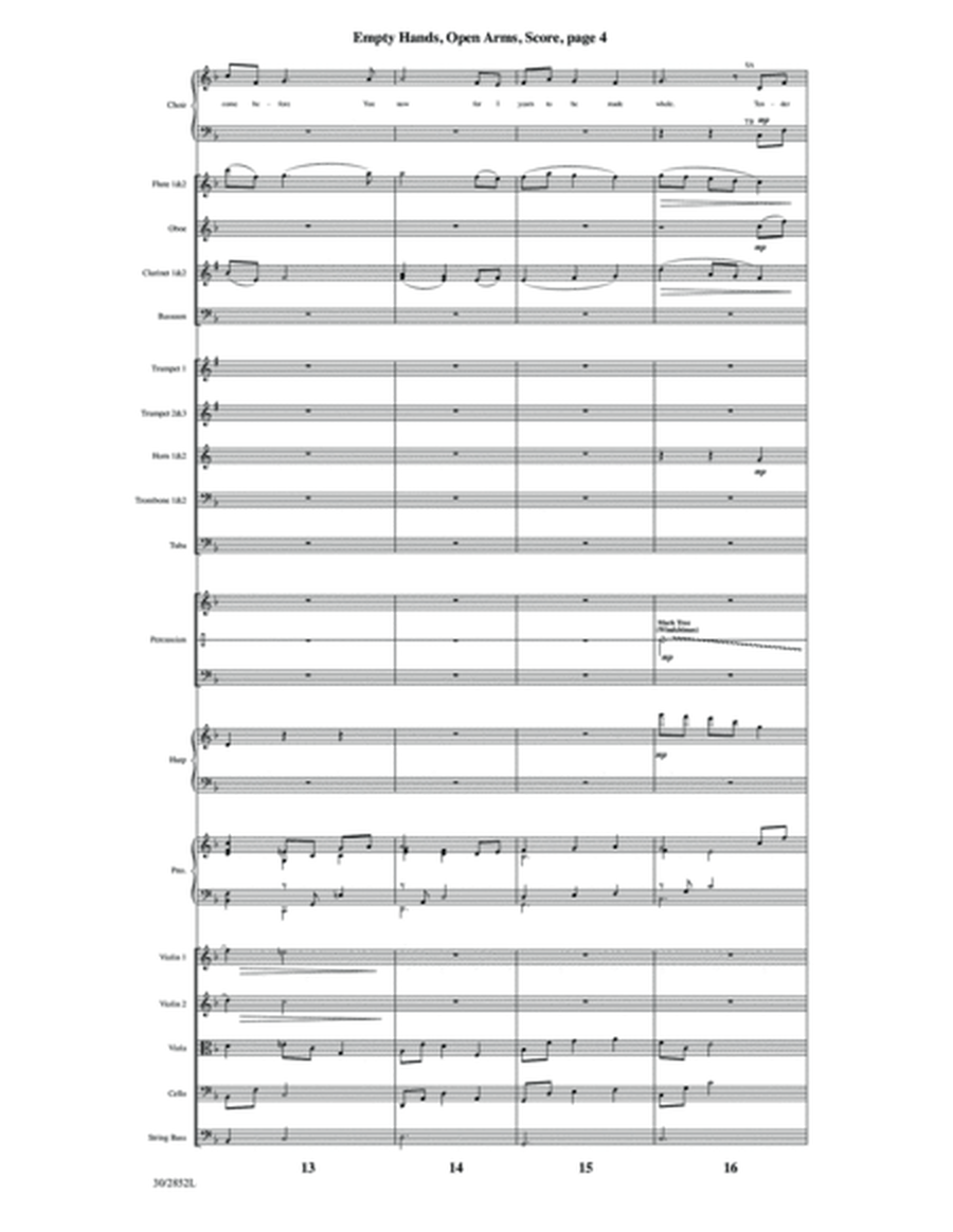 Empty Hands, Open Arms - Orchestral Score with Printable Parts - Digital