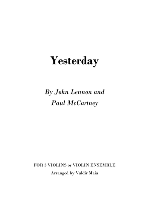 Book cover for Yesterday