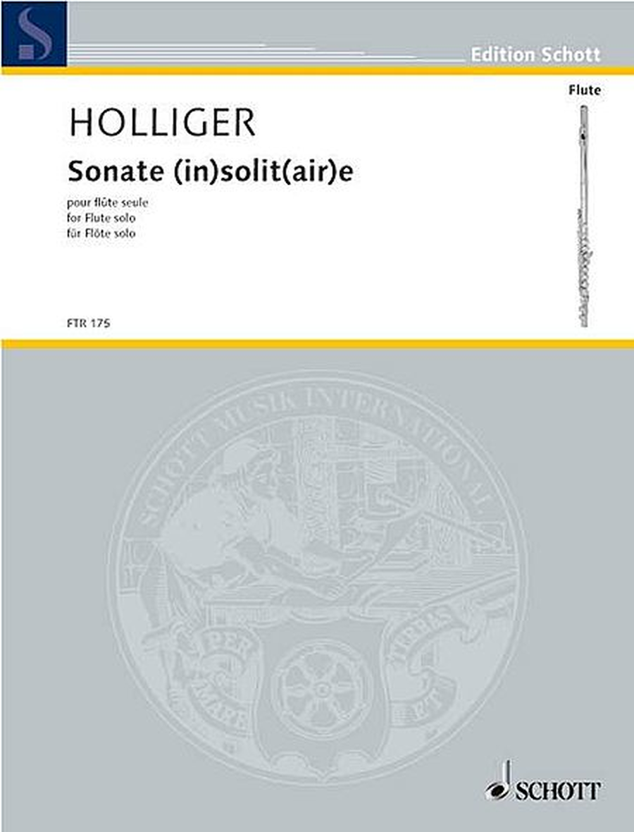 Sonata (in)solit(air)e by Heinz Holliger Flute Solo - Sheet Music