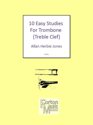Book cover for 10 Easy Studies for Trombone Bass Clef