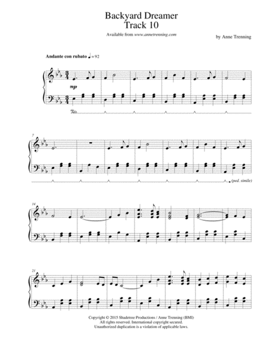 Backyard Dreamer (sheet music for piano) image number null