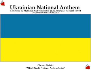 Book cover for Ukrainian National Anthem for Clarinet Quintet MFAO World National Anthem Series