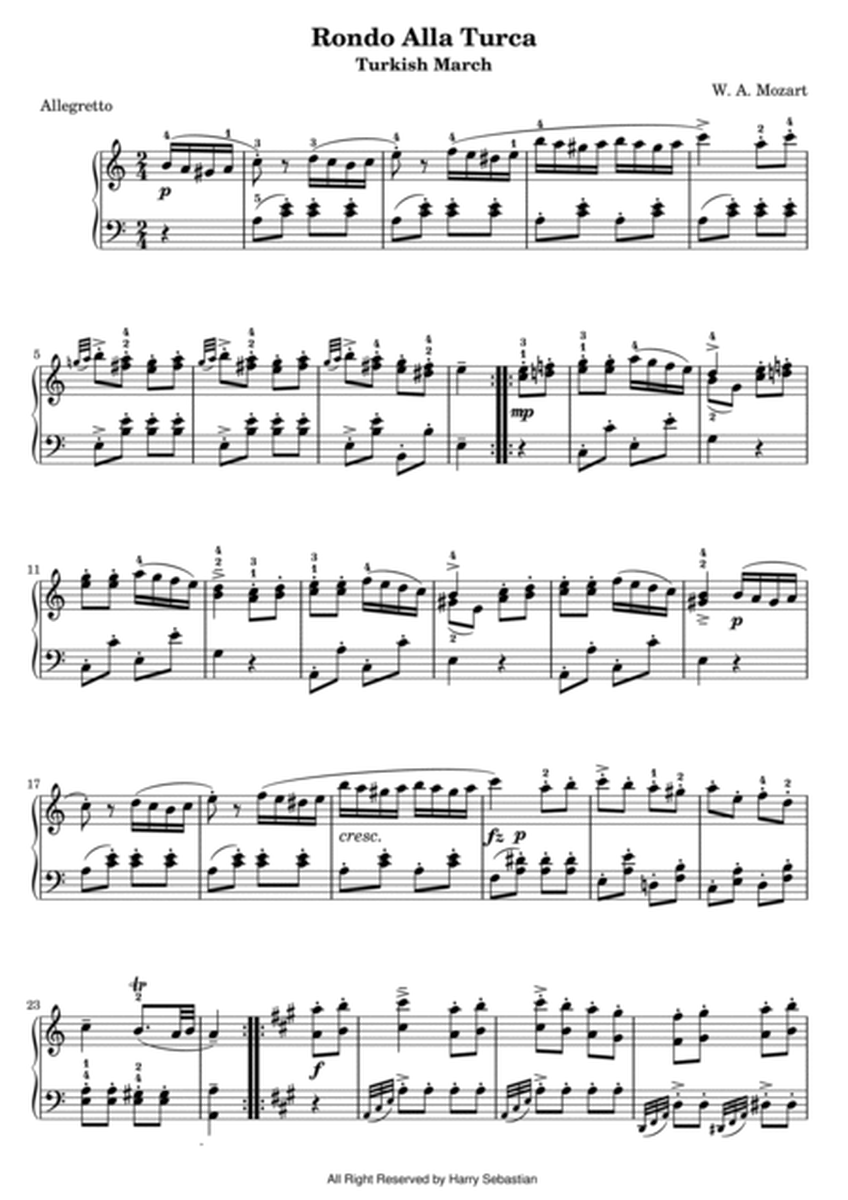 Mozart - Piano Sonata No. 11 in A Major, K 331: III. Alla Turca( Piano Solo) image number null