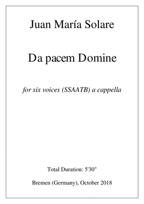 Da pacem Domine [6-part choir SSAATB]