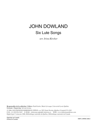 Book cover for Six Luth Songs